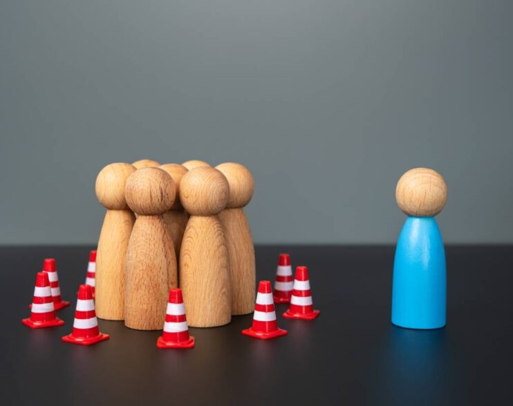 A person is trying to reach an isolated group. To convey his thoughts and visions. Debunking myths and prejudices.