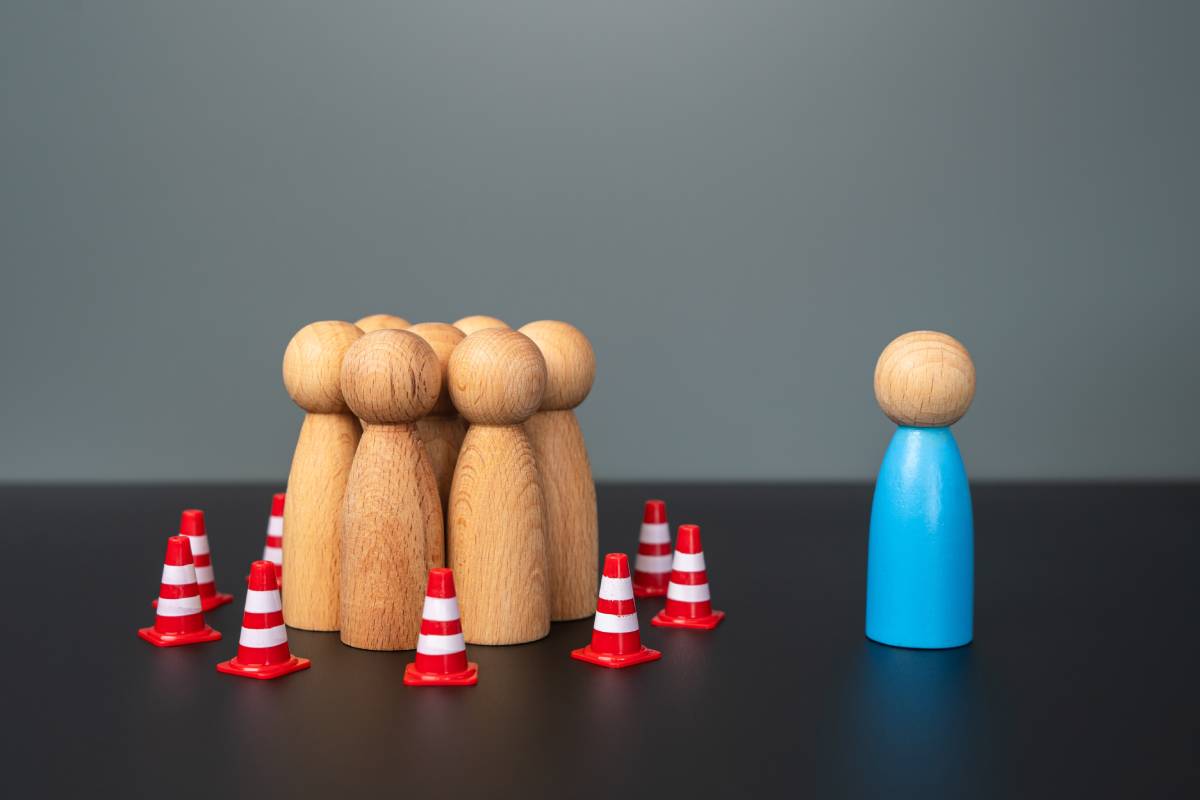 A person is trying to reach an isolated group. To convey his thoughts and visions. Debunking myths and prejudices.
