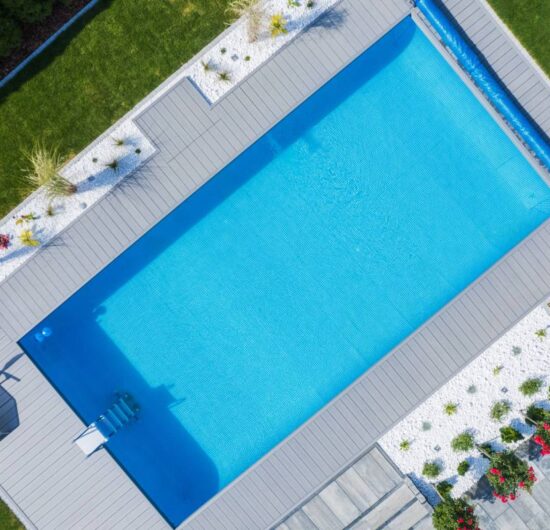 Residential Outdoor Swimming Pool Top View