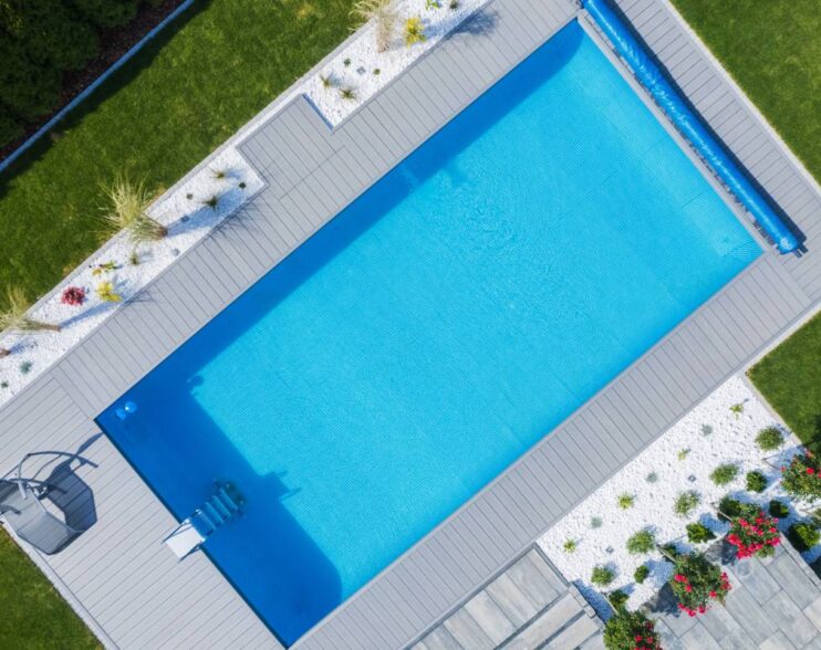 Residential Outdoor Swimming Pool Top View